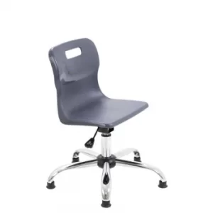 image of TC Office Titan Swivel Junior Chair with Glides, Charcoal