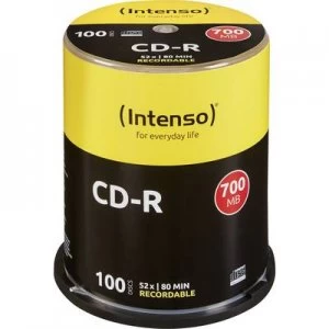 image of Intenso 1001126 Blank CD-R 80 700 MB 100 pc(s) Spindle