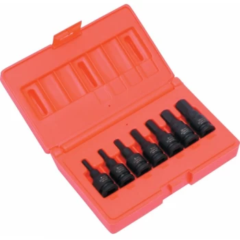 Image of HEX DRIVER IMPACT SOCKET SET 3/8'SQ DR 7-PCE - Kennedy