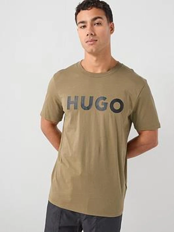 Image of Hugo Dulivio T Shirt Regular Fit T-Shirts Small Green 32313615350