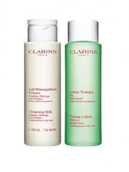 Image of Clarins Cleansing And Toning Duo Pack For Oily Skin
