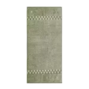 Image of Zoffany Organic Hand Towel, Green Stone