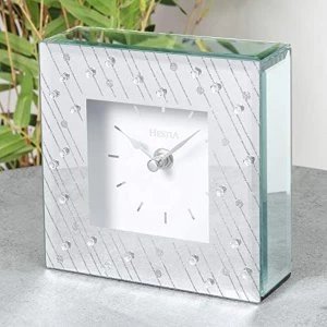 Image of HESTIA? Mirror Glass Raindrop Design Mantel Clock
