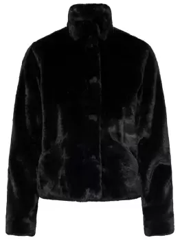Image of ONLY Faux Fur Jacket Women Black