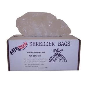 image of Robinson Young Safewrap Shredder Bags 40 Litre Pack of 100