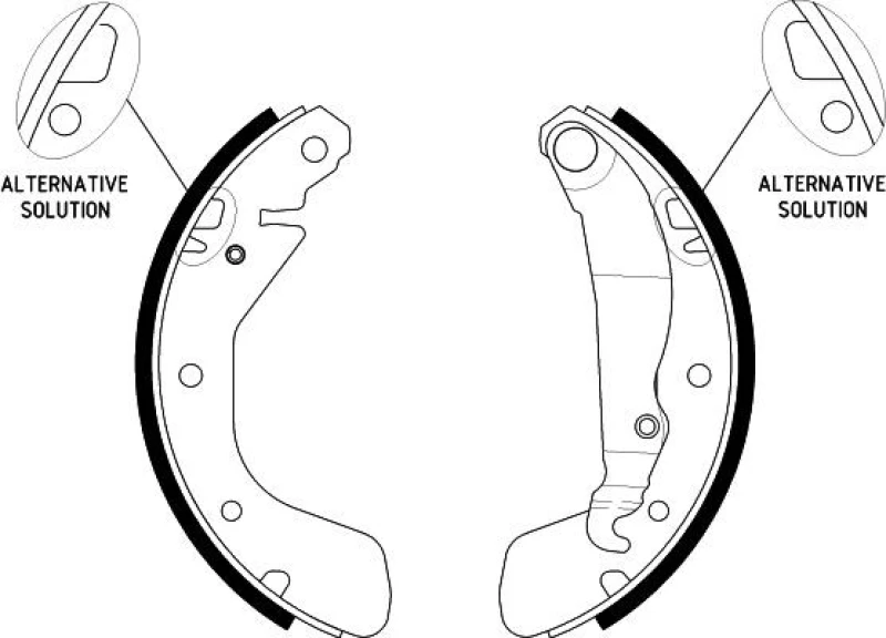 Image of HELLA Brake Shoe Set HELLA 8DB 355 002-471