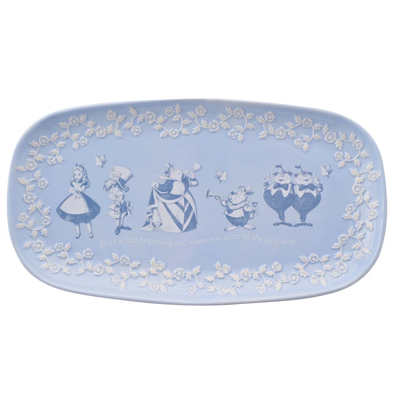 Image of Disney Alice in Wonderland Serving Plate Light Blue unisex
