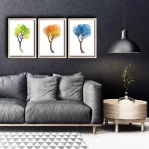 Image of 3PKCT-005 Multicolor Decorative Framed MDF Painting (3 Pieces)