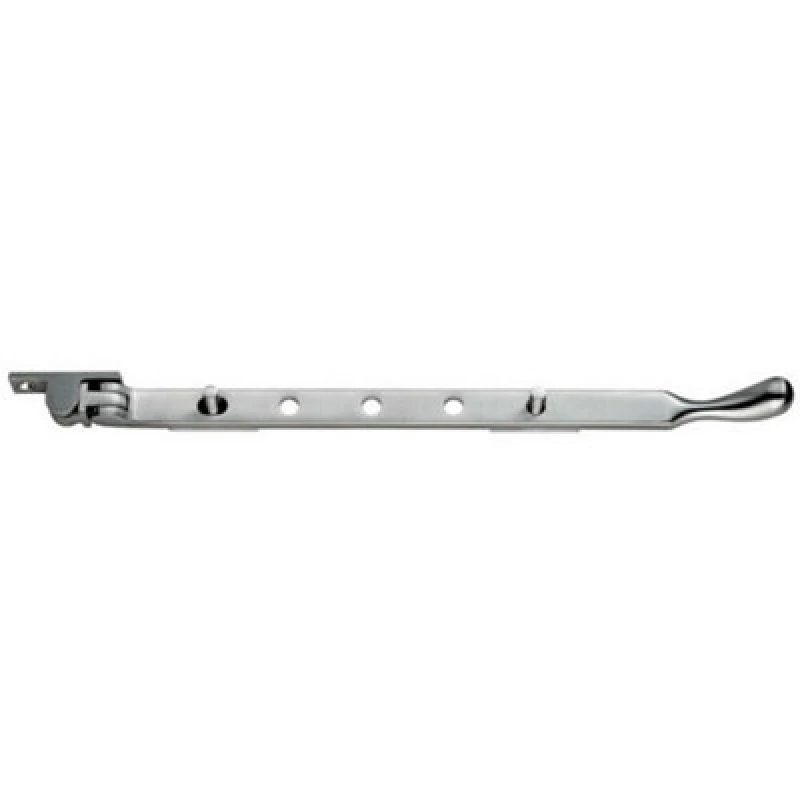 Image of Loops Bulb Ended Casement Window Stay 314 x 30mm Satin Chrome Pear Drop Stay Multi