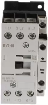 Image of Eaton xStart DILM 3 Pole Contactor - 17 A, 24 V ac Coil, 3NO, 7.5 kW