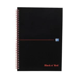 image of Black n Red A4 90gm2 100 Pages Ruled and Perforated Soft Cover Wirebound Notebook Pack of 10