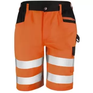 Image of Result Core Mens Reflective Safety Cargo Shorts (L) (Orange) - Orange