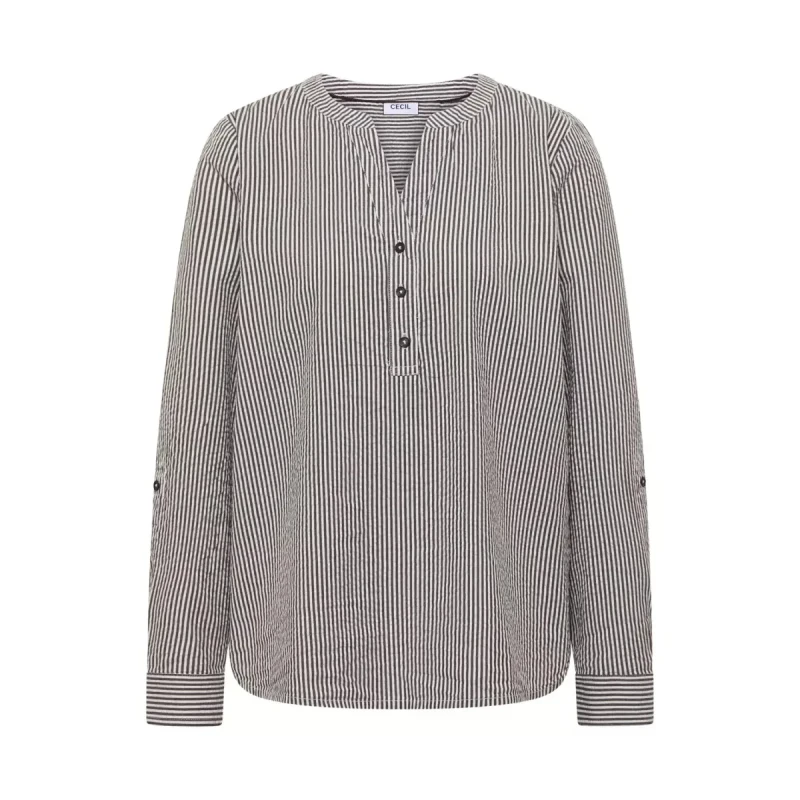 Image of cecil Womens seersucker blouse Cecil Marron Female M