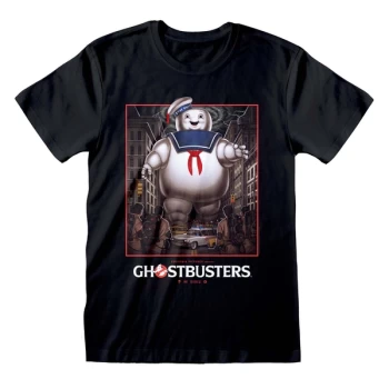 Image of Ghostbusters - Stay Puft Square Unisex Large T-Shirt - Black
