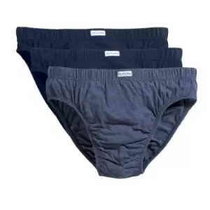 Image of Fruit Of The Loom Mens Classic Slip Briefs (Pack Of 3) (2XL) (Blues)