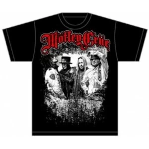 Image of Motley Crue Greatest Hits Bandshot Mens Black TShirt: Medi