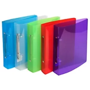 Image of Exacompta Crystal Ring Binder 230x200mm, 2O Ring 30mm, S40mm, Assorted, Pack of 15
