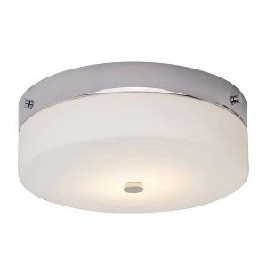 Image of 1 Light Large Flush Light - Polished Chrome