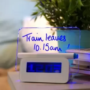 Scribble Memo Alarm Clock in Red