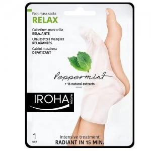 image of IROHA Relax Foot Mask Socks with Peppermint 1pcs