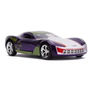 Image of DC COMICS Batman Hollywood Rides The Joker 2009 Chevy Corvette Stingray Sports Car Die-cast Vehicle, 8 Years or Above, Scale...