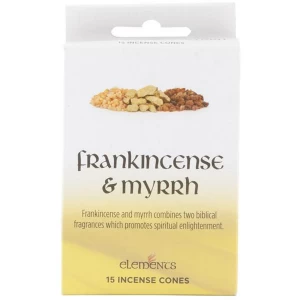 image of 12 Packs of Elements Frankincense and Myrrh Incense Cones