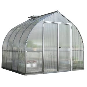 image of Palram Bella Greenhouse 8 x 8 - Silver