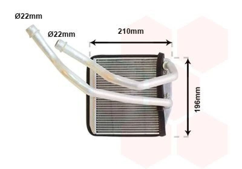 Image of VAN WEZEL Heater matrix VAN WEZEL 17016701