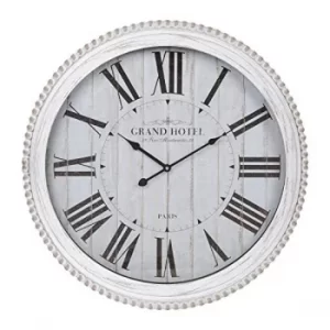 image of Hometime Wooden Wall Clock Roman Dial 60cm