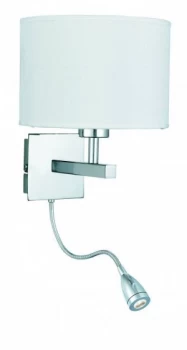 Image of 1 Light Dual Arm Flexible Indoor Wall Light Chrome, E27