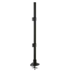 image of Lindy 700mm Pole with Desk Clamp and Cable Grommet, Black