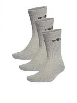 Image of Adidas Cushion Crew Socks (3 Pack) - Grey