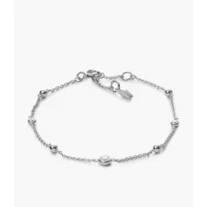 Image of Fossil Womens Elliott Glitz Sterling Bracelet Box Set - Silver