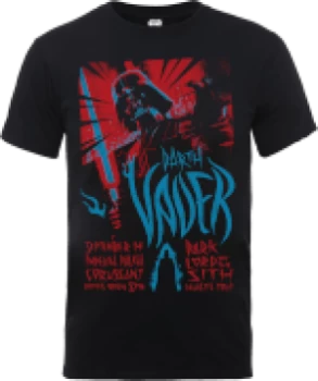 Image of Star Wars Darth Vader Rock Poster T-Shirt - Black