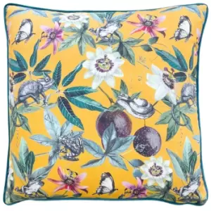 Image of Wild Passion Creatures Cushion Yellow, Yellow / 50 x 50cm / Cover Only