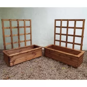 image of Charles Taylor Large Trellis Trough Set of 2, none