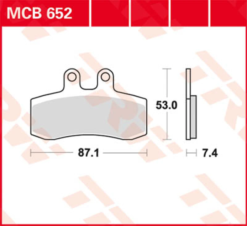 Image of TRW Lucas Brake pad MCB652