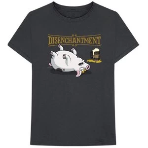 Image of Disenchantment - Pig Unisex Large T-Shirt - Grey