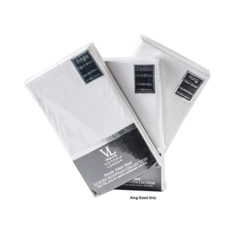 Image of Unbranded VL Percale Fitted Sheets King (Pack of 20) E0086 E0086