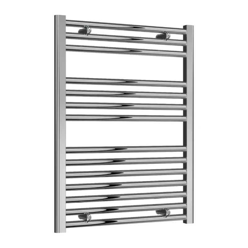 Image of Bathroom Kingdom Diva Chrome Straight Heated Towel Rail 800x600 in Silver Silver Unisex
