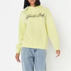 image of Missguided Sports Club Graphic Hoodie - Green