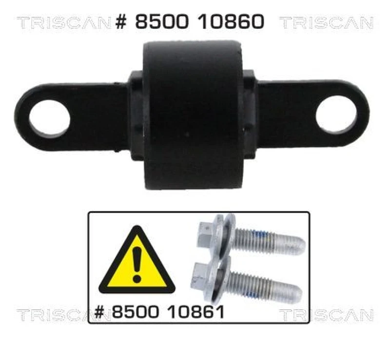Image of TRISCAN Trailing arm / Suspension arm bush TRISCAN 8500 10860