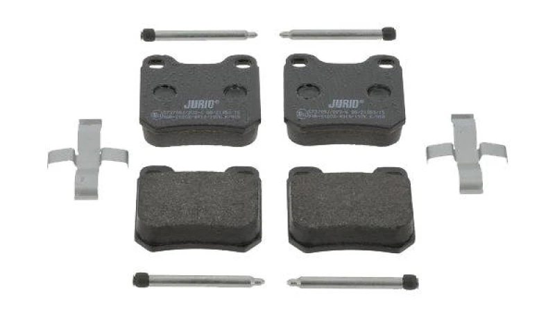 Image of JURID 573709J Brake pad set not prepared for wear warning indicator Brake Pad Set,disc brake (402)
