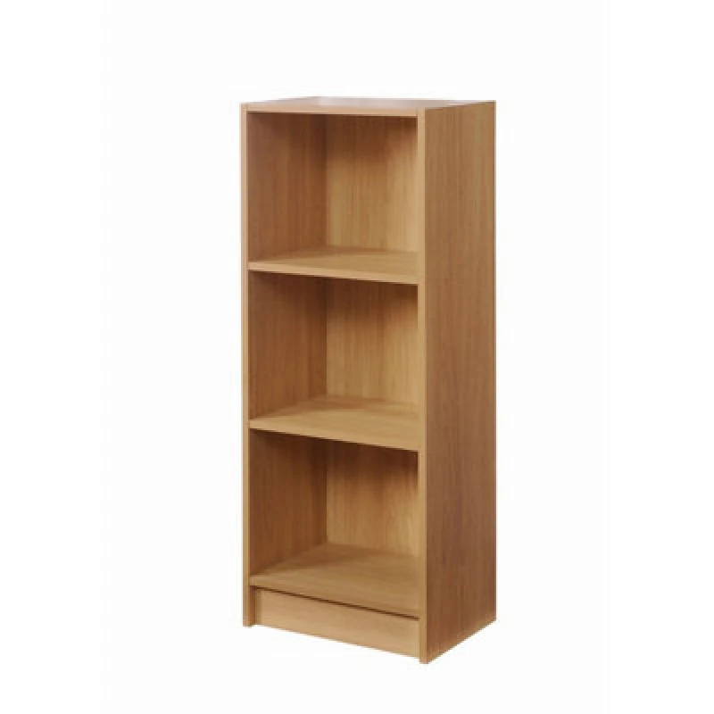Image of Timber Art Design 3 Tier Medium Narrow Bookcase Shelving Unit Living Room Office Bedroom