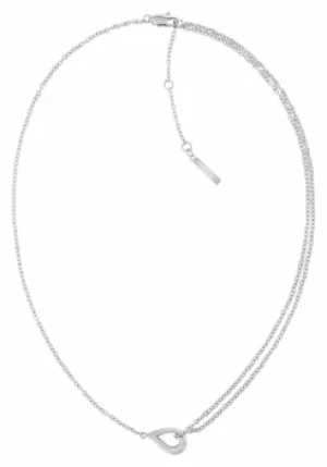 Image of Calvin Klein 35000080 Silver Tone Teardrop Necklace with Jewellery