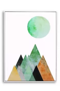 image of Hand Finished 'Scandes' Framed Print Abstract Wall Art - (W)62.5cm x (H)82.5cm x (D) 5cm