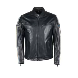 Image of Helstons Race Leather Aniline Blue Jacket M