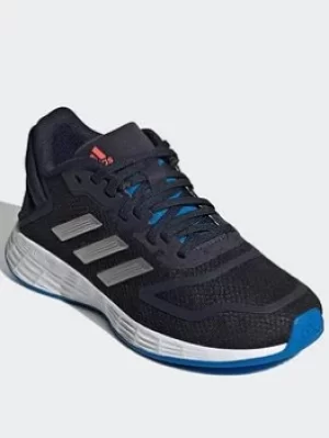 Image of adidas Duramo 10 Shoes, Blue/Silver, Size 1 Older