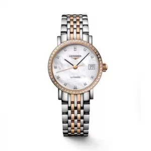 Image of Longines Elegant Ladies Diamond Mother Of Pearl Watch