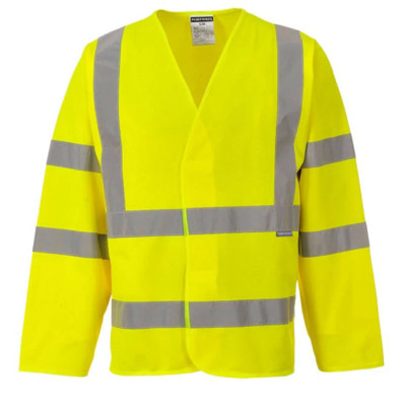 Image of Portwest Long Sleeve Hi Vis Waistcoat C473YERXX/3X Colour: Yellow